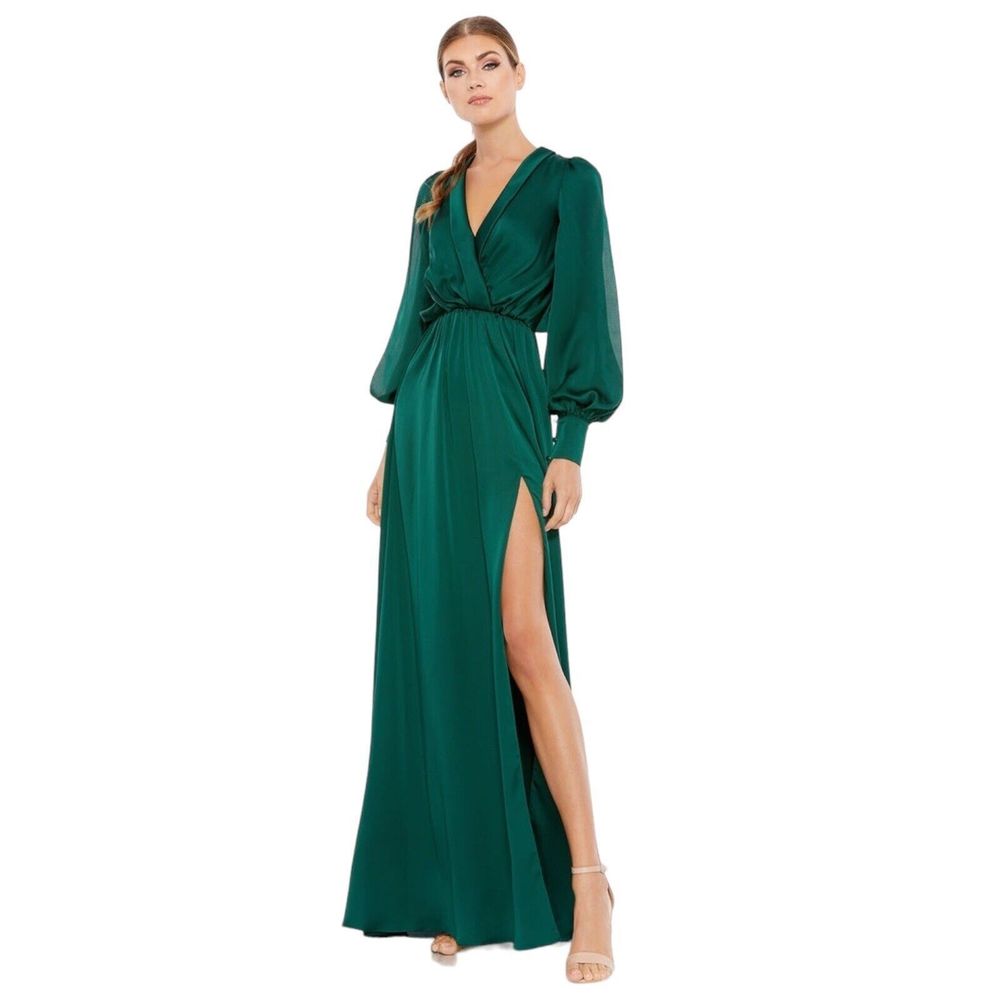 Mac Duggal Green Maxi Dress